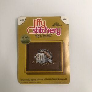 1977‎ jiffy stitchers onion tun shell kit 842 crewel embroidery